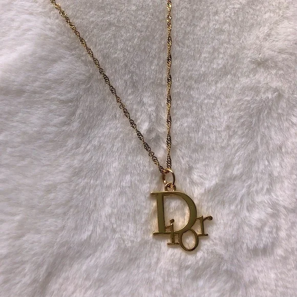 Dior repurposed logo monogram gold chain necklace - Picture 3 of 3